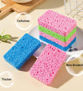 METUUTER 12-Count Kitchen Sponges- Compressed Cellulose Sponges Non-Scratch Natural Dish Sponge for Kitchen Bathroom Cars, Funny Cut-Outs DIY for