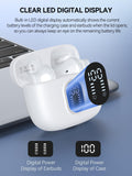 Wireless Earbuds Bluetooth 5.3 Headphones 42 Hrs Playtime with LED Display, Hifi Stereo Wireless Earphones with 4 ENC Noise Cancelling Mics, IPX7