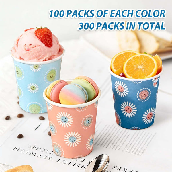 SIUQ 300 Pack 5 oz Paper Cups, Disposable Bathroom Cups, Small Mouthwash Cups, Hot/Cold Beverage Drinking Mini Cup for Party, Picnic, BBQ, Travel