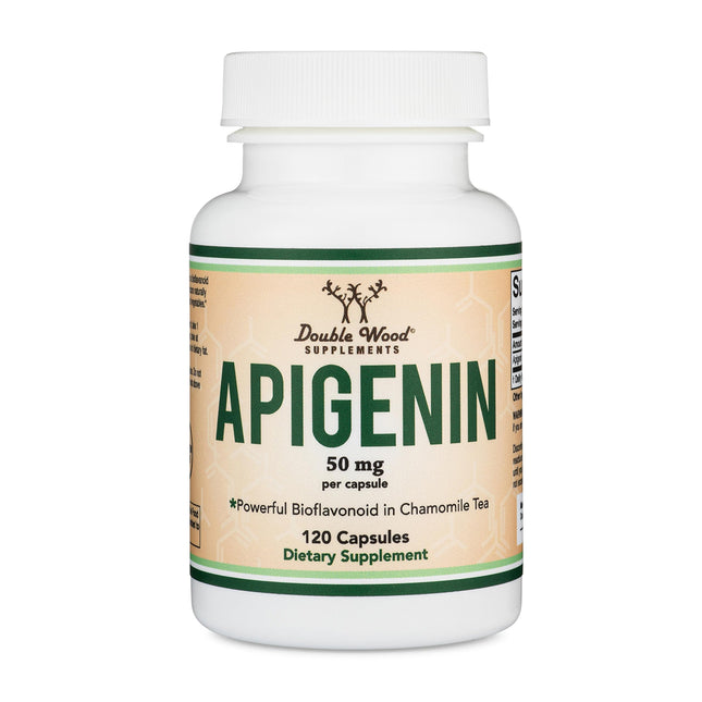 Apigenin Supplement - 50Mg per Capsule, 120 Count (Powerful Bioflavonoid Found in Chamomile Tea for Relaxation, Sleep, a