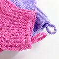 Exfoliating Shower Bath Glovesã4 Pairã Double Side Durable Nylon Shower Gloves Body Scrub Exfoliator & Bathing Accessories for Men,Women & Kids