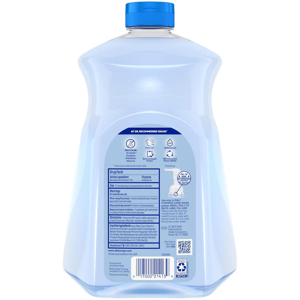 Dial Antibacterial Foaming Hand Soap Refill, Spring Water, 52 Fl Oz (Pack of 1)