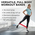 THERABAND Resistance Band Loop Set, Pack of 4, 12 Inch Band Loop Kit for Legs & Butt Workouts, Beginner to Advanced Levels for Exercise, Rehab,