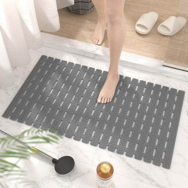 HITSLAM Shower and Bathtub Mat Non Slip, 27X15 Inch Bath Mat for Tub, Quick Drain Bath Tub Mat, Shower Floor Mat with Suction Cups, Bathroom
