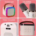 Karaoke Machine for Kids, Kids Karaoke Machine Gifts for Girls and Boys Family Party, Kids Karaoke Machine for Girls with 2 Wireless Microphones,