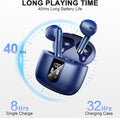 Wireless Earbud Bluetooth 5.3 Headphones with Clear Sound, 40H Playtime, Sport Earbud Touch Control with LED Digital Display, IP7 Waterproof