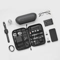 BAGSMART Electronics Travel Organizer Case, Tech Accessories Cord Storage Bag for Phone, Power Bank, SD Card, Cables, Black