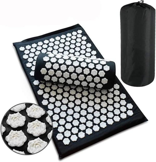 Acupressure Mat Set, Acupuncture Point Massage Pillow, Relieving Back and Neck Pain, Muscle Relaxation and Stress Reduction, Sciatica Relief,