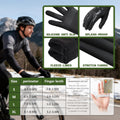 Winter Running Gloves for Men Women Cold Weather Liner Thermal Warm Gloves Black Touchscreen Thin Winter Gloves for Ski Snow Cycling Biking