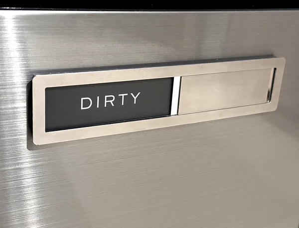 Dishwasher Magnet Clean Dirty Sign, Kubik Letters Premium Stainless Steel Grade 304, Kitchen Organizers and Storage Decor Accessories, Extra