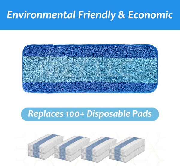 3 Pack for Bona Microfiber Cleaning Pad, Microfiber Mop Pads Compatible with Bona Mop for Bona Hardwood Floor Cleaner 18 Inch
