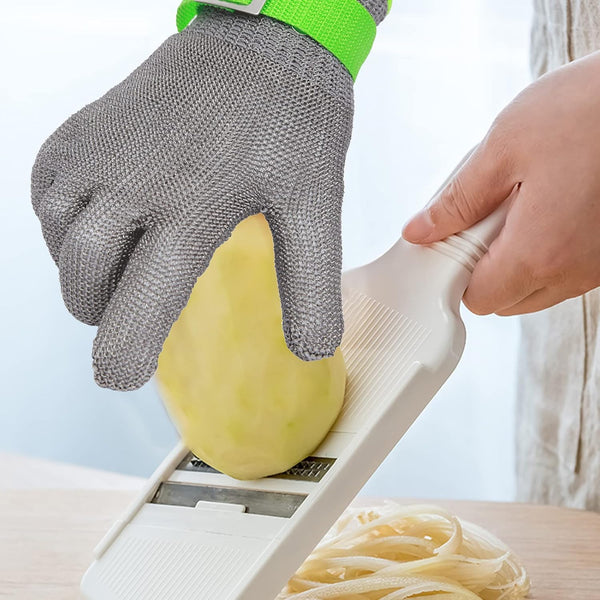 Level 9 Cut Resistant Kitchen Glove,Food Grade,Machine Washable,Stainless Steel Wire Metal Mesh Safety Work Glove for Mandolin,Meat Cutting,Oyster