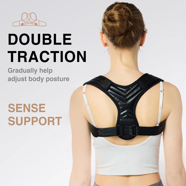 YUNYILAN Posture Corrector for Women and Men - Adjustable Shoulder Back Brace - Upper Back Pain Relief, Improve Posture Correct Hunchback