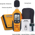 Decibel Meter, RISEPRO® Digital Sound Level Meter 30 – 130 dB Audio Noise Measure Device Backlight MAX/MIN, Data Hold Auto Power Off Dual Ranges