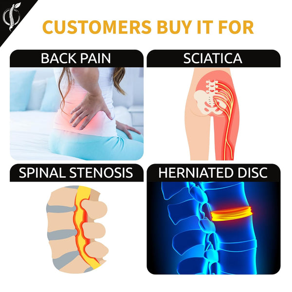 SOLIDBACK | Lower Back Pain Relief Treatment Stretcher | Chronic Lumbar Support | Herniated Disc | Sciatica Nerve | Spinal Stenosis | Posture
