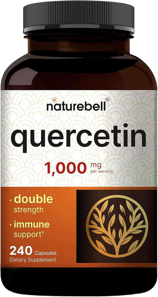 Naturebell Quercetin 1000Mg per Serving | 240 Capsules, Ultra Strength Quercetin Supplement | Bioflavonoids for Healthy Immune Support, Third