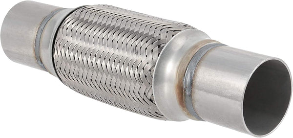 4 Pack 2 X 6 Inches Stainless Steel Heavy Duty Exhaust Flex Pipe, Double Braid Exhaust Flex Tube, Overall Length 10 Inches