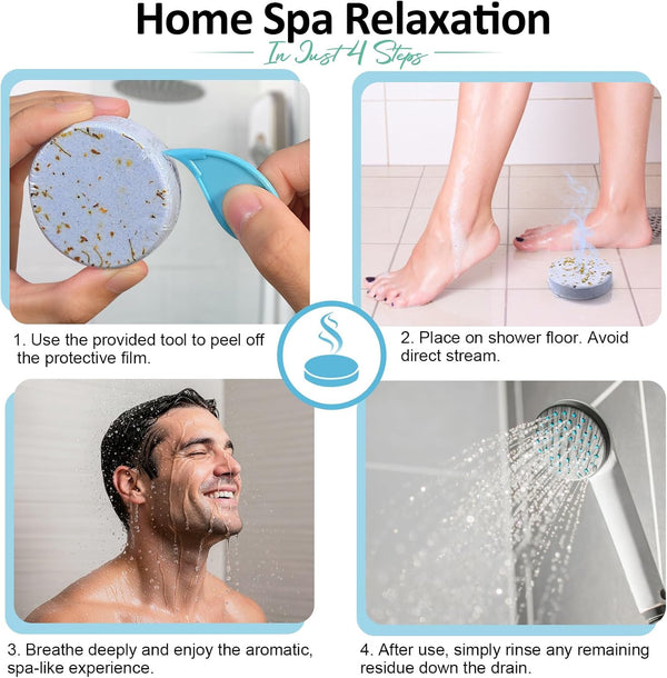 Shower Steamers Aromatherapy, 6 Pack Shower Bombs & 6 Pack Body Wash, Birthday Gifts for Women Men Wife with Essential Oils, Teacher Appreciation