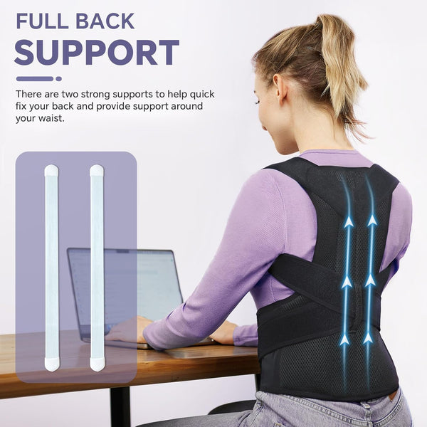 Back Brace for Women Men Posture Corrector Improve Posture Lumbar Support Shoulder Lower Upper Back Pain Relief