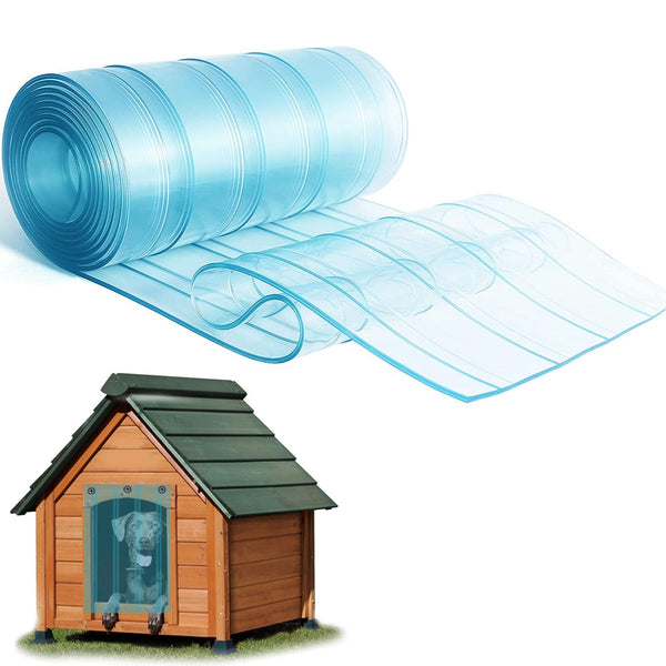 Dog Door Replacement Flaps, Doghouse or Kennel Door Flap, Pet Products and Supplies?Safe Plastic Vinyl Strip for DIY Doghouse or Cat Door (7.9 in