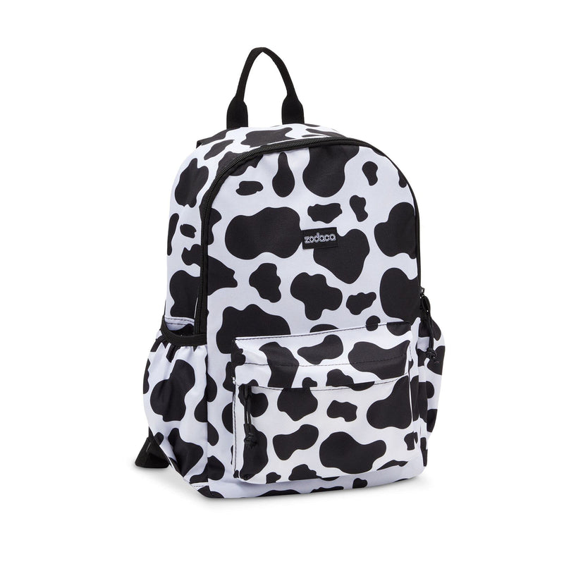 Zodaca Cow Print Mini Backpack for Women, and Girls, Small Shoulder Bag for School, Travel, Day Trips, Concerts, and Festivals, Cow Mini Backpack