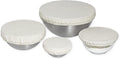 Reusable Cloth Bowl Covers - 100% Cotton Fabric Bowl Covers Set to Cover Fruits, Vegetables and Regulate Moisture - Elastic Bowl Covers for