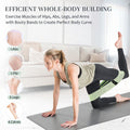 Wide Fabric Resistance Bands for Working Out, 3 Level Non-Slip Exercise Booty Bands for Women & Men Leg and Glutes with Hair Ties and Tape Measure