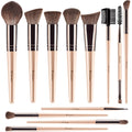 BEAKEY Vegan Makeup Brush Set: Soft Synthetic Brushes for Foundation & Eyeshadow, High-Density, Precise, Easy to Clean, Durable Handles