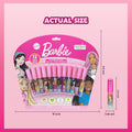 Barbie 12 Piece Plant Based Lip Gloss, Girls Party Favors, First Makeup Set for Girl, Perfect for Parties, Sleepovers, and Birthday Gifts, Ages