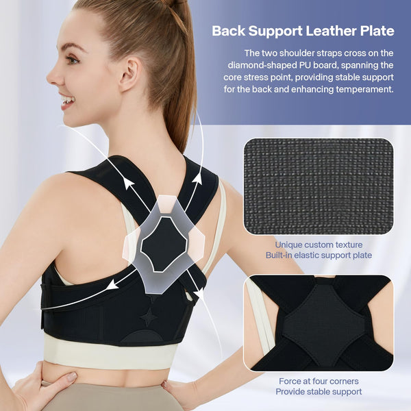 Back Brace Posture Corrector for Women and Men,Adjustable Shoulder Posture Brace,Upper Lower Pain Relief - Scoliosis,Hunchback,Hump,Spine