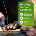 Inspire Black Nitrile Gloves HEAVY DUTY 6 Mil Nitrile Chemical Resistant Medical Cooking Cleaning Disposable Black Gloves Medium Black 6mil Box of 100