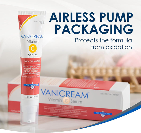 Vanicream Vitamin C Serum, 1.2 Fl Oz, Formulated without Common Irritants for Sensitive Skin, Milky and Lightweight Brightening Serum, Hydrates &