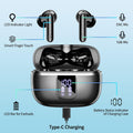 Wireless Earbuds, Bluetooth 5.4 Headphones in Ear Bass Stereo, Ear Buds with 4 ENC Noise Cancelling Mic, 38H Playtime with LED Display, IPX7