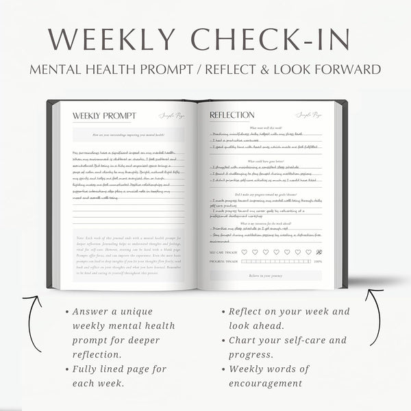 FINDING BALANCE 100-Day Mental Health Journal â Daily Journal with Prompts for Mindfulness, Self-Care & Healing â Anxiety & Depression Relief