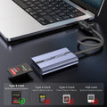 Cfexpress Card Reader, USB 3.2 10Gbps Cfexpress Tyep B Card Reader, USB C Portable Aluminum Memory Card Adapter Compatible with Iphone 15 Pro,