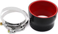 Straight Reducer Coupler Silicone Hose ID 4-Inch to 4-1/2Inch 4-Ply with Stainless Steel T-Bolt Clamp for Automotive Turbo/Intercooler/Intake Piping
