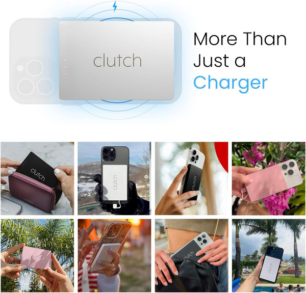 Clutch Pro Portable Iphone Charger for Travel 5000 Mah TSA Approved Magnetic Airplane Safe Portable Charger Only Compatible for Iphone 14 & Older