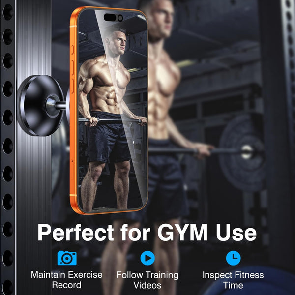 Gym Magnetic Phone Holder Mount for MagsafeãAll MetalãDual Magnetic Phone Holder for Gym Accessories Attach to Metal Surface, Gym Phone Holder