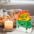Dumpster Fire Desk Decor,Humor Office Decor,It'S Fine I'M Fine Everything Is Fine,Funny Office Desk Sign Gifts for Friends Bestie Coworkers