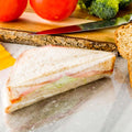 Restaurantware 9.75 Inch Plastic Food Wraps 100 Pre-Cut Plastic Food Sheets - High Clarity Heat Sealable Clear Plastic Food Wrapping Plastic