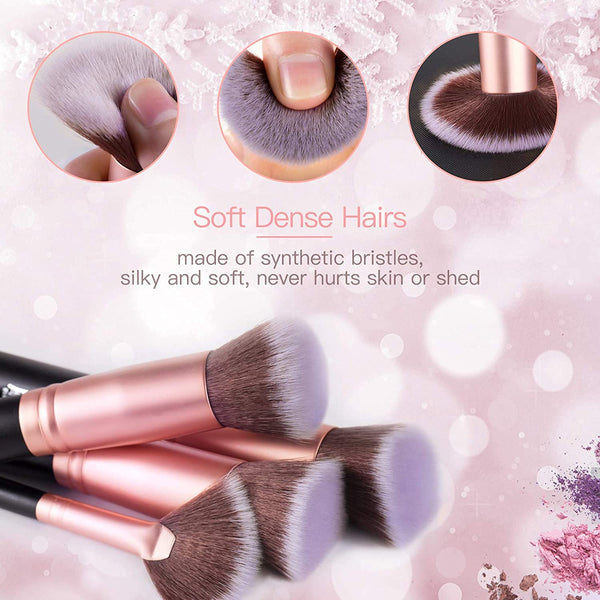 BESTOPE PRO 16Pcs Makeup Brushes Set, 4Pcs Beauty Blender Sponge Set and 1 Brush Cleaner, Premium Synthetic Foundation Brushes Blending Face