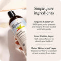 Sky Organics Castor Oil - USDA Certified Organic Hair Oil for Hair Growth, Skin, Face, Eyelashes - Cold Pressed & Hexane Free - Pure Organic