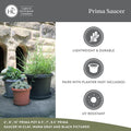 The HC Companies round Prima Flower Pot Saucers - Plastic Plant Saucer for Outdoors & Indoors - Traditional Plant Pot Trays for Water Drainage