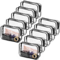 Tbestmax 10 Pack Clear Cosmetic Bags Makeup Bags Portable Waterproof TSA Approved Travel Toiletry Bags Organizer