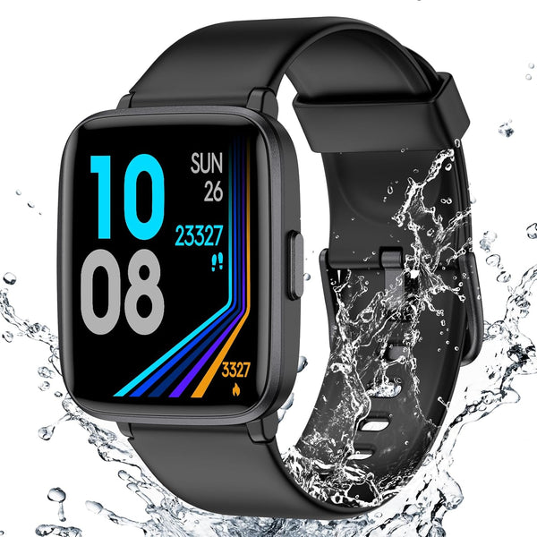 Fitness Tracker Watch with Heart Rate Monitor, Large Screen Activity Tracker with Pedometer, Sleep Monitor, Calories & Step Counter, 5ATM