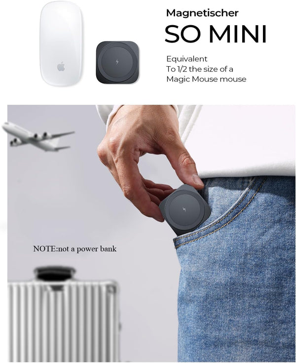 LISEN Charging Station for Apple Magsafe Charger, Travel Charger Station for Iphone16, Foldable Pad Charger for Travel Magsafe Accessories