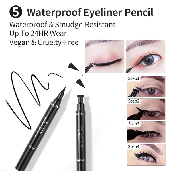 All in One Makeup Kit for Girls - 16 Colors Naked Eyeshadow Palette, 3Pcs Makeup Brushes, Waterproof Eyeliner Pencil, Eyebrow Powder,Eyebrow