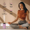 Waterless Diffuser for Essential Oil, Battery Operated Portable Nebulizer, Automatic Scent Aromatherapy Machine, 3 Timer Modes & 3 Mist Levels for