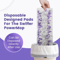 20 Pack Disposable Mopping Pads Compatible with Swiffer Powermop Multi-Surface Mop Pad Refills and Swiffer Powermop Wood Mop for Floor Cleaning,