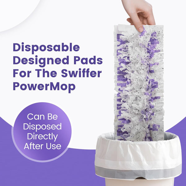 20 Pack Disposable Mopping Pads Compatible with Swiffer Powermop Multi-Surface Mop Pad Refills and Swiffer Powermop Wood Mop for Floor Cleaning,